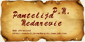 Pantelija Medarević vizit kartica